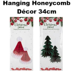 Christmas Honeycomb Décor assorted 34cm